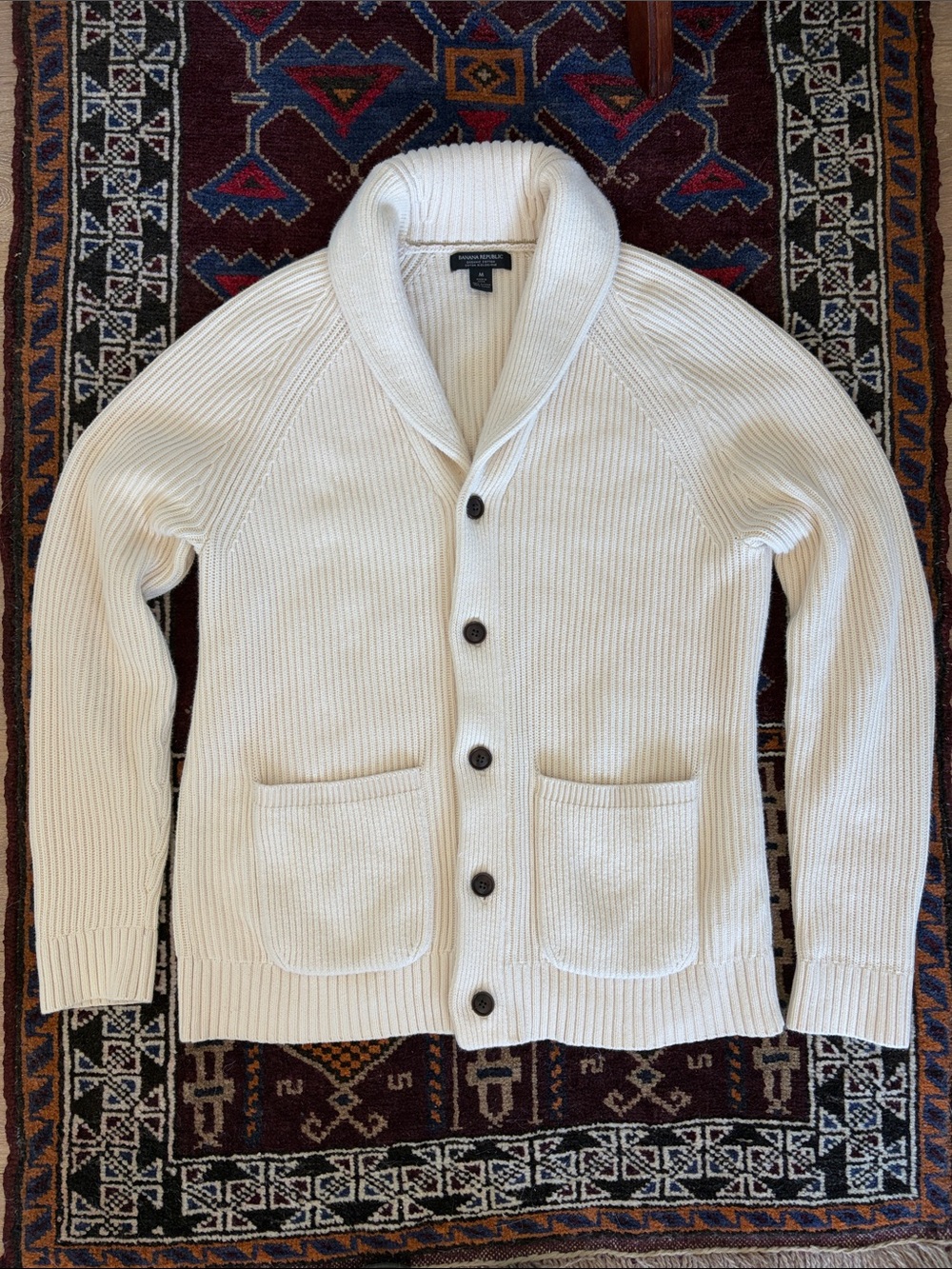 Banana Republic Shawl Collar 100% Cotton Cardigan